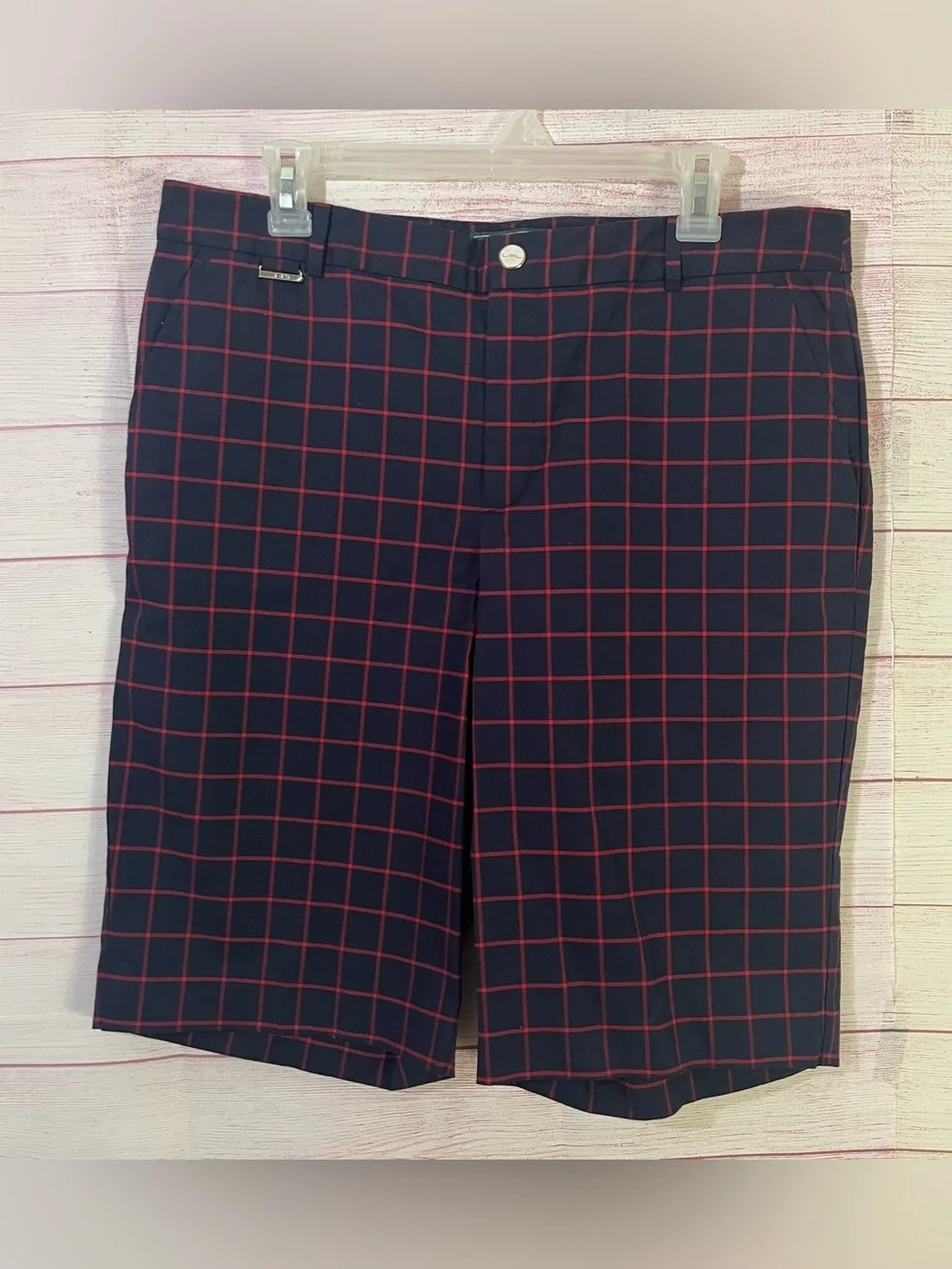 Lauren‎ Active Ralph Lauren Blue Red Bermuda Shorts Size 12